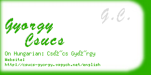 gyorgy csucs business card